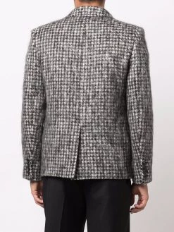 Saint Laurent houndstooth-pattern double-breasted blazer