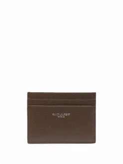Saint Laurent logo-detail leather cardholder