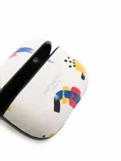 Saint Laurent logo-detail AirPods case