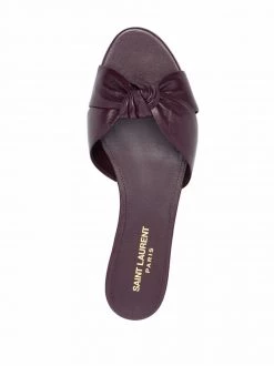 Saint Laurent knot detail leather sandals