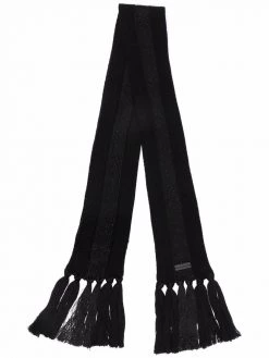 Saint Laurent stripe fringed scarf