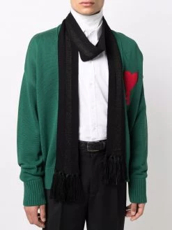 Saint Laurent stripe fringed scarf