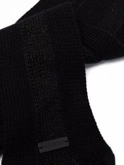 Saint Laurent stripe fringed scarf