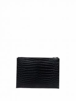 Saint Laurent lizard-effect leather wallet