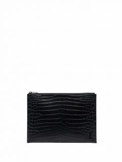 Saint Laurent lizard-effect leather wallet