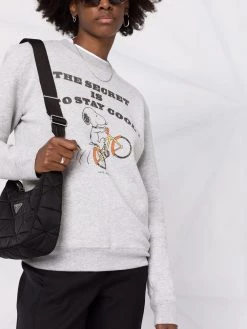 Saint Laurent Snoopy slogan-print sweatshirt