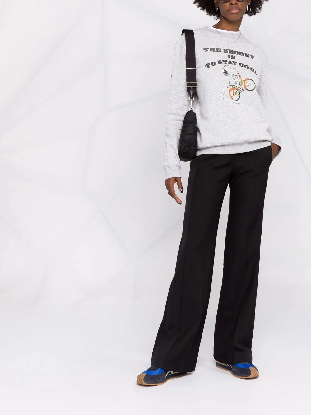 Saint Laurent Snoopy slogan-print sweatshirt