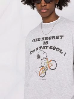 Saint Laurent Snoopy slogan-print sweatshirt