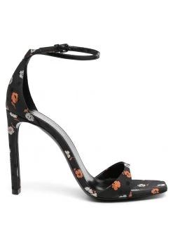 Saint Laurent floral-print stiletto sandals