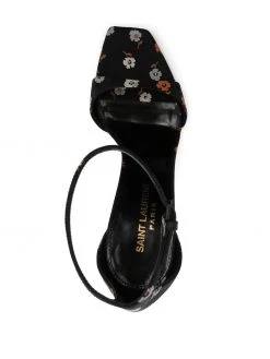 Saint Laurent floral-print stiletto sandals