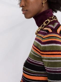 Saint Laurent striped roll-neck jumper