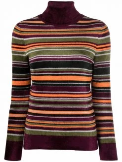 Saint Laurent striped roll-neck jumper