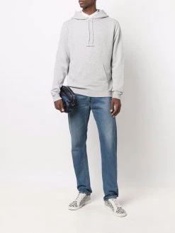 Saint Laurent logo-print drawstring hoodie