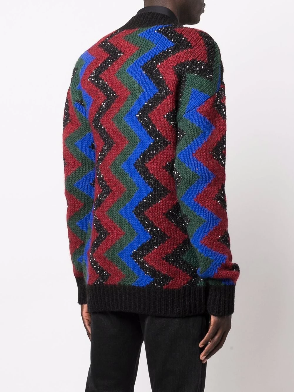 Saint Laurent sequin-embellished jacquard cardigan