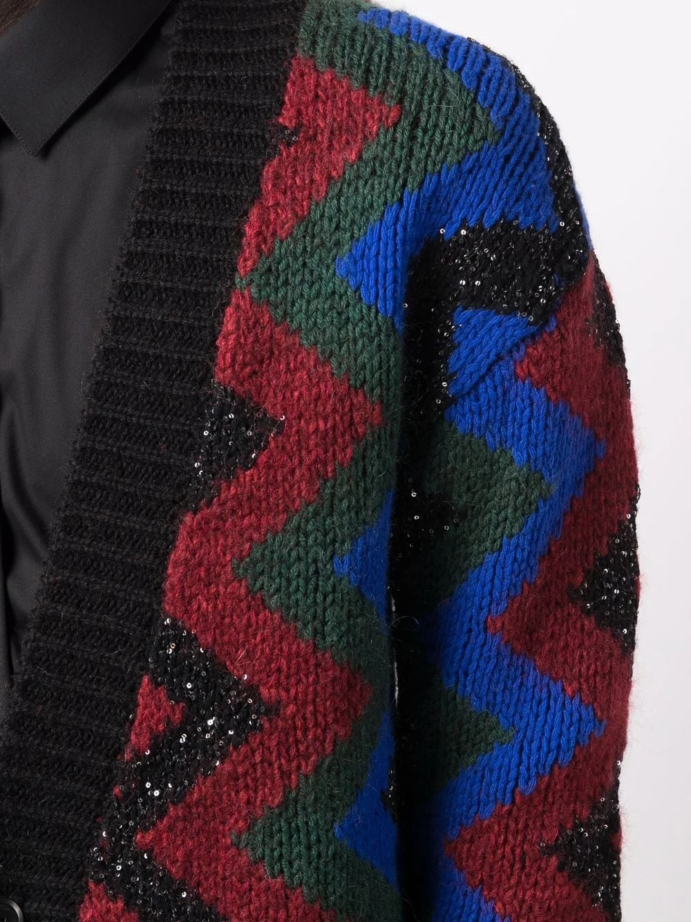 Saint Laurent sequin-embellished jacquard cardigan