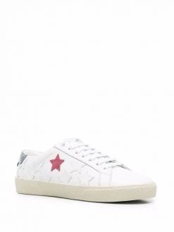 Saint Laurent star-patch lace-up sneakers
