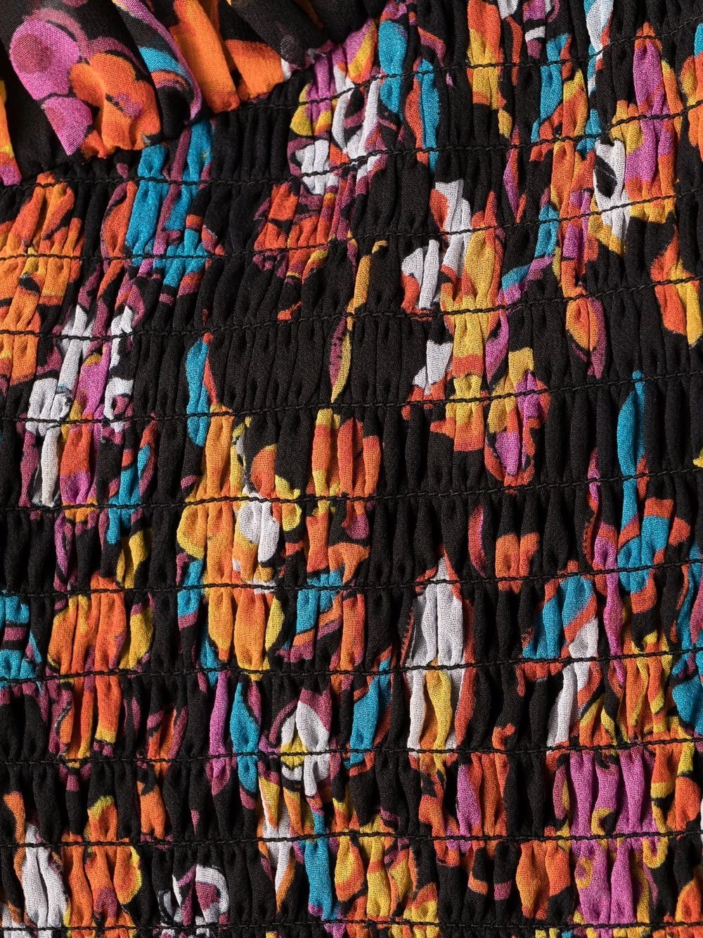 Saint Laurent floral-print strapless dress