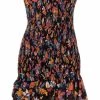 Saint Laurent floral-print strapless dress