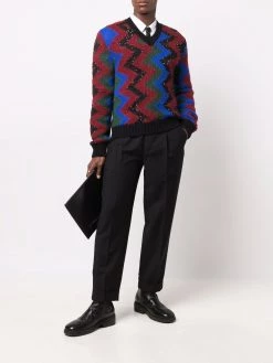 Saint Laurent zigzag wool-blend jumper