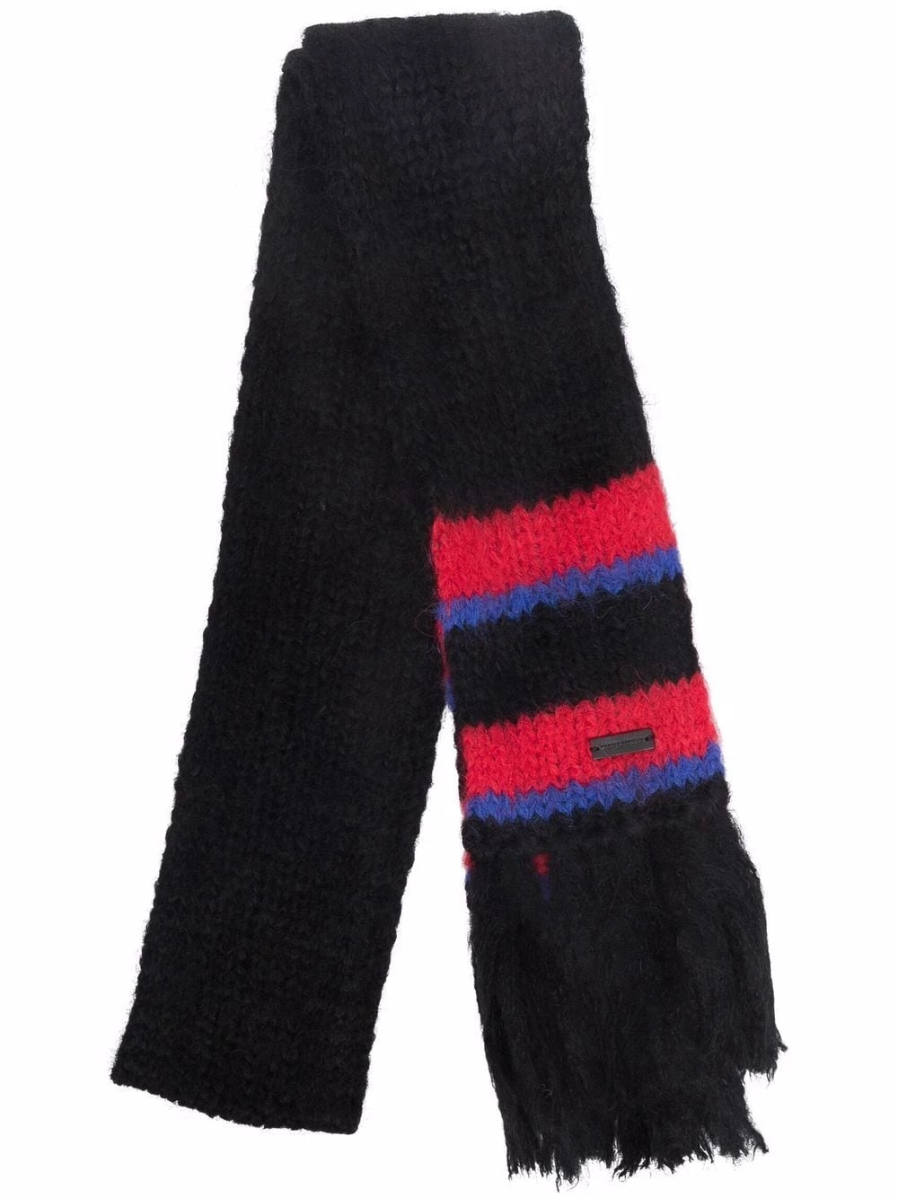Saint Laurent striped detail scarf