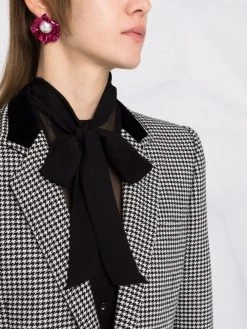 Saint Laurent pussy-bow sheer blouse