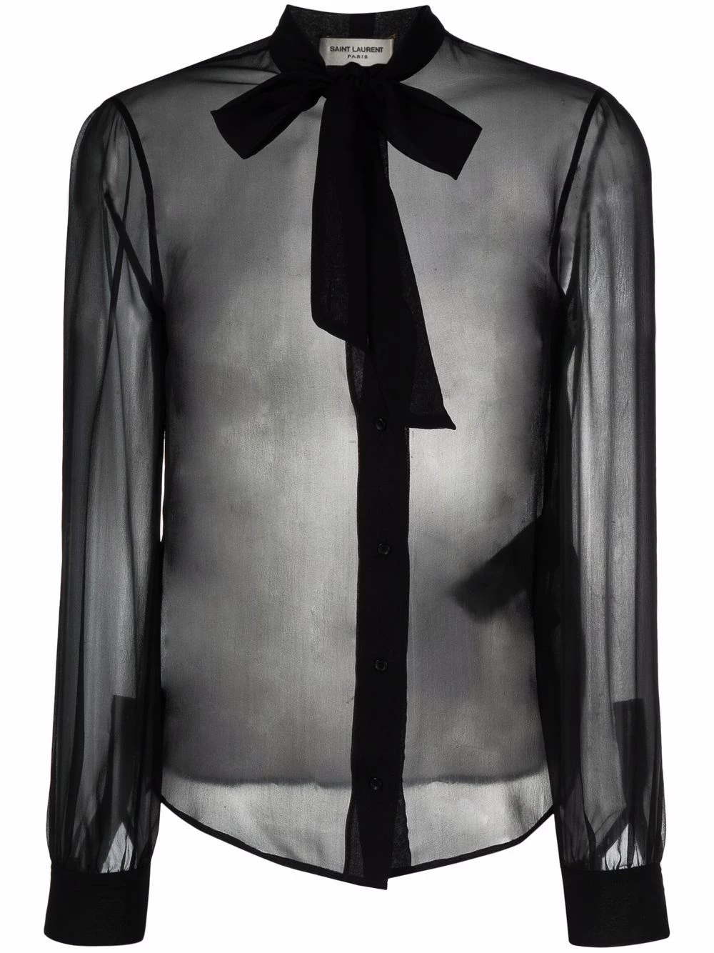 Saint Laurent pussy-bow sheer blouse