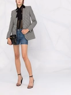 Saint Laurent pussy-bow sheer blouse