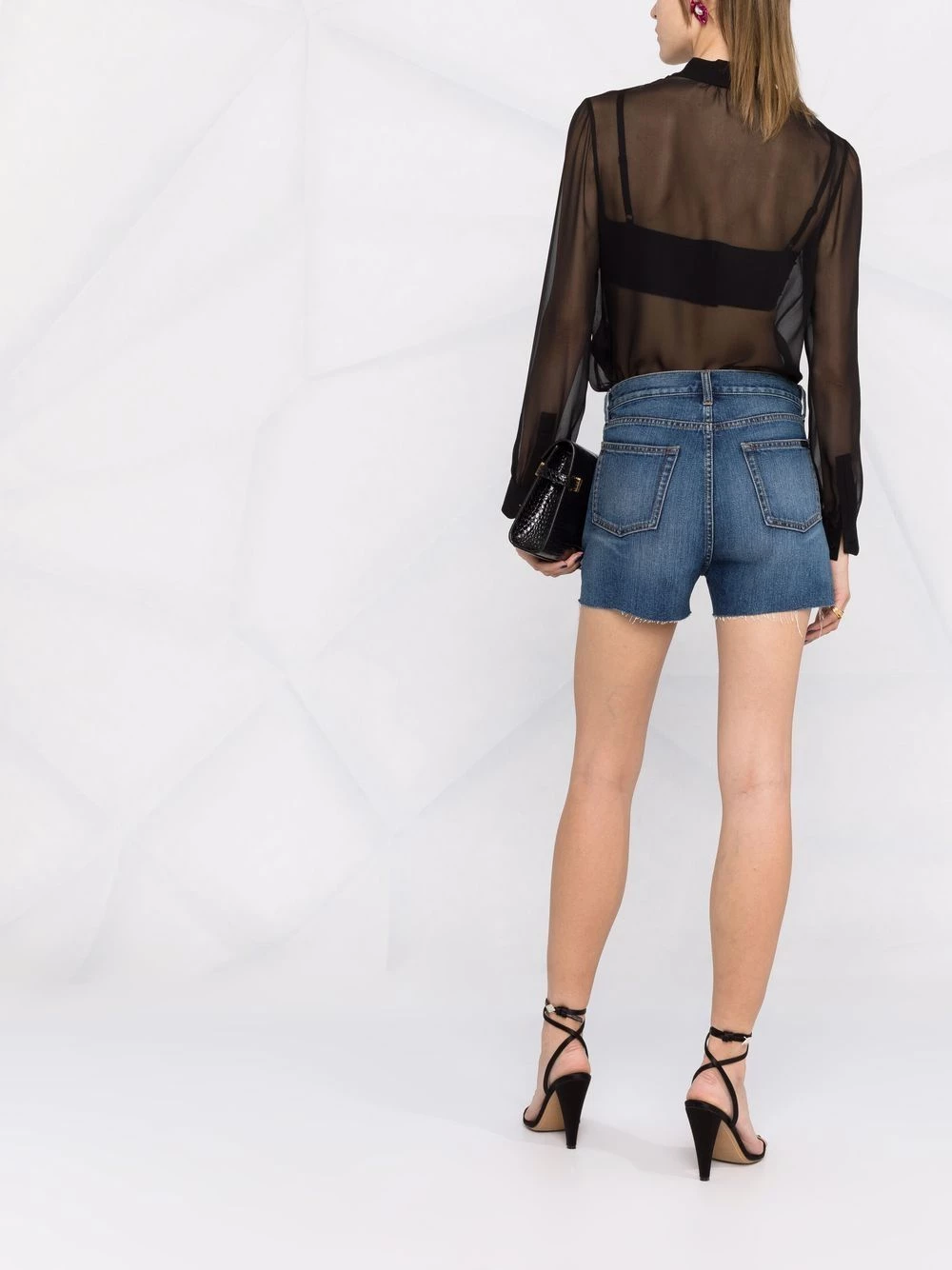 Saint Laurent pussy-bow sheer blouse