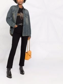 Saint Laurent faded-effect denim shirt