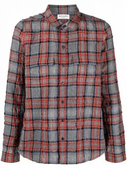 Saint Laurent plaid-check shirt