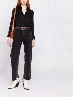 Saint Laurent check-pattern long-sleeve shirt