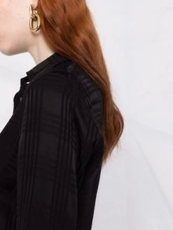 Saint Laurent check-pattern long-sleeve shirt