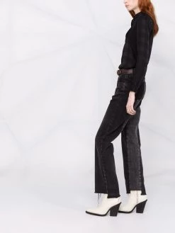 Saint Laurent check-pattern long-sleeve shirt