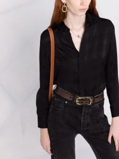 Saint Laurent check-pattern long-sleeve shirt