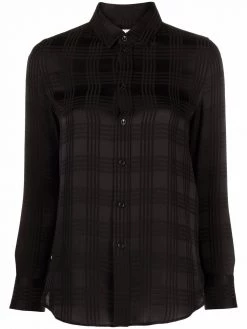 Saint Laurent check-pattern long-sleeve shirt