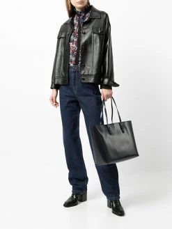 Saint Laurent Boucle leather shopping tote