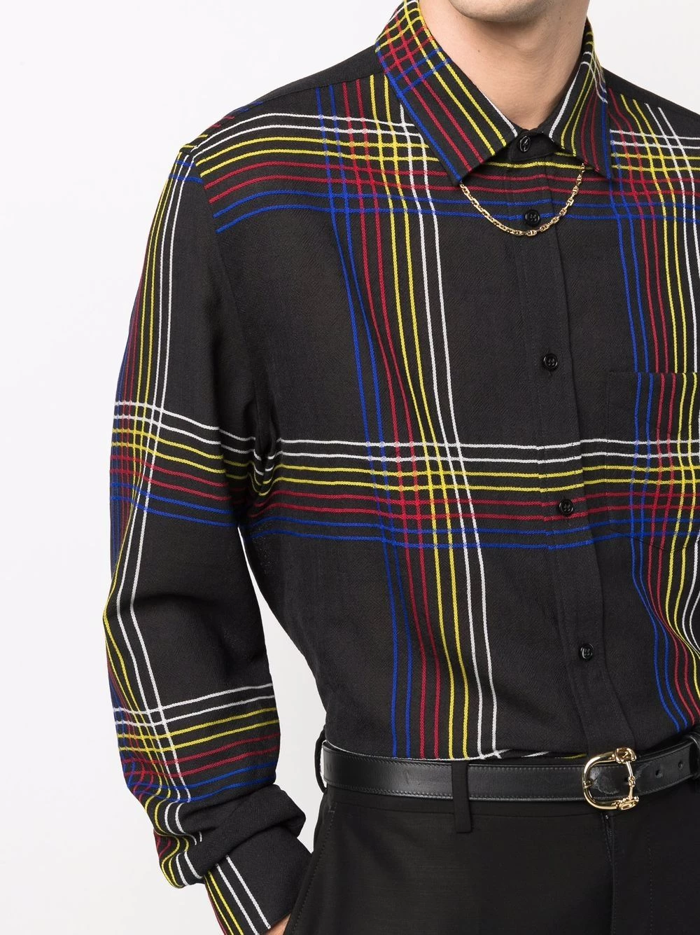 Saint Laurent checked wool shirt