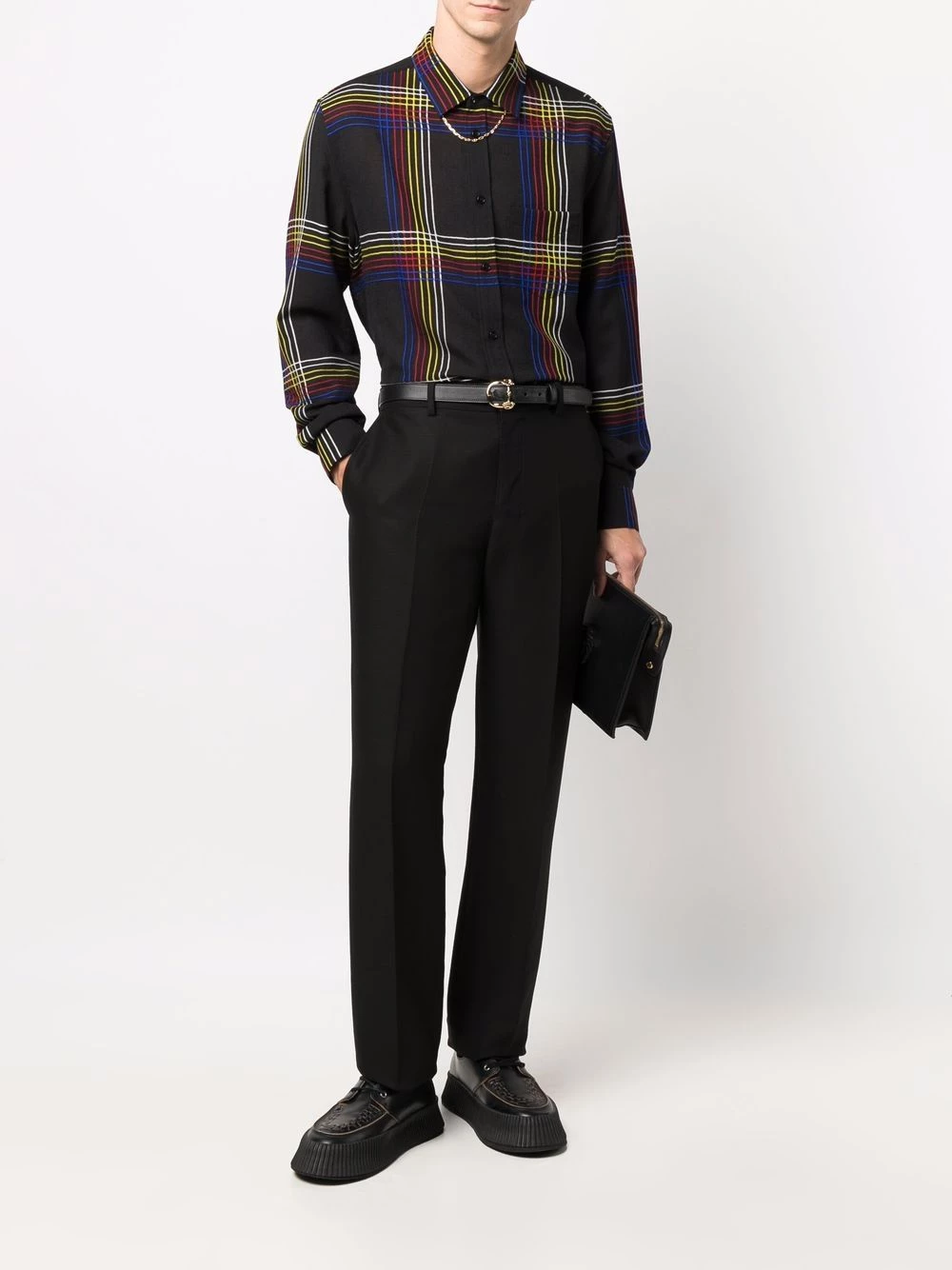 Saint Laurent checked wool shirt