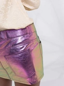 Saint Laurent metallic mini skirt