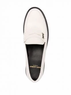 Saint Laurent monogram plaque loafers