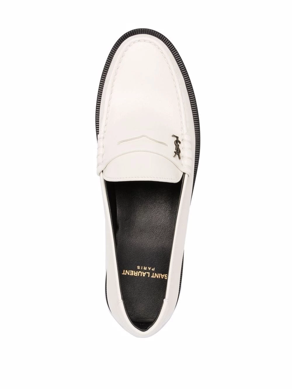 Saint Laurent monogram plaque loafers