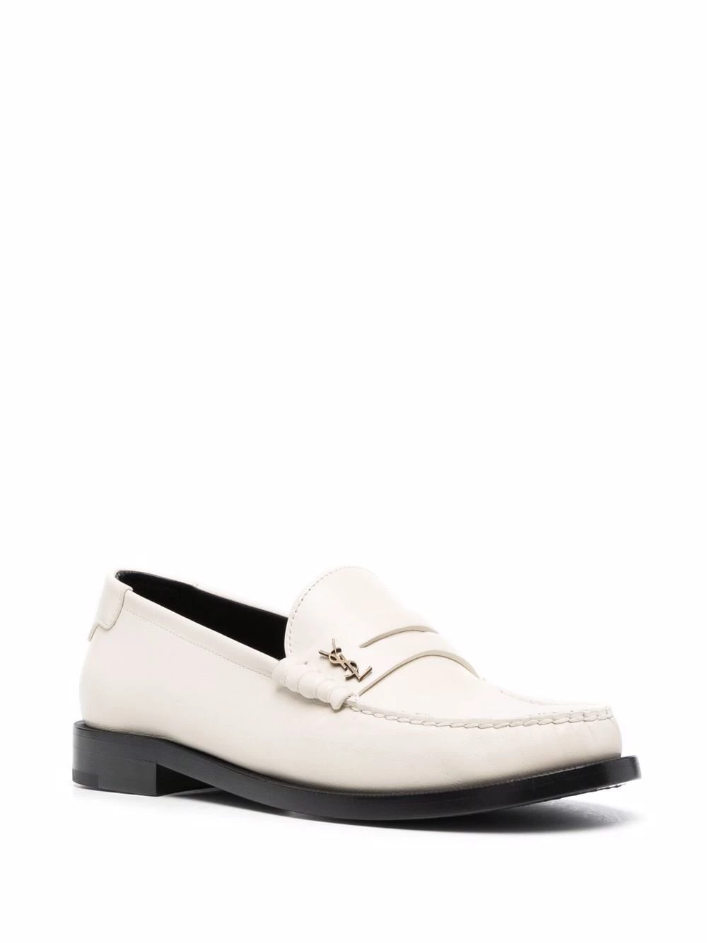 Saint Laurent monogram plaque loafers