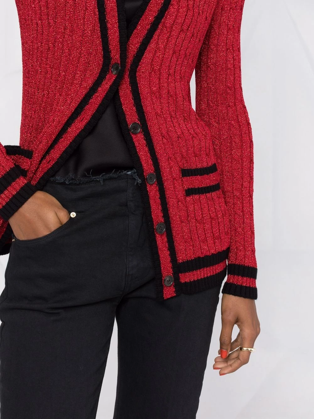 Saint Laurent cable knit cardigan