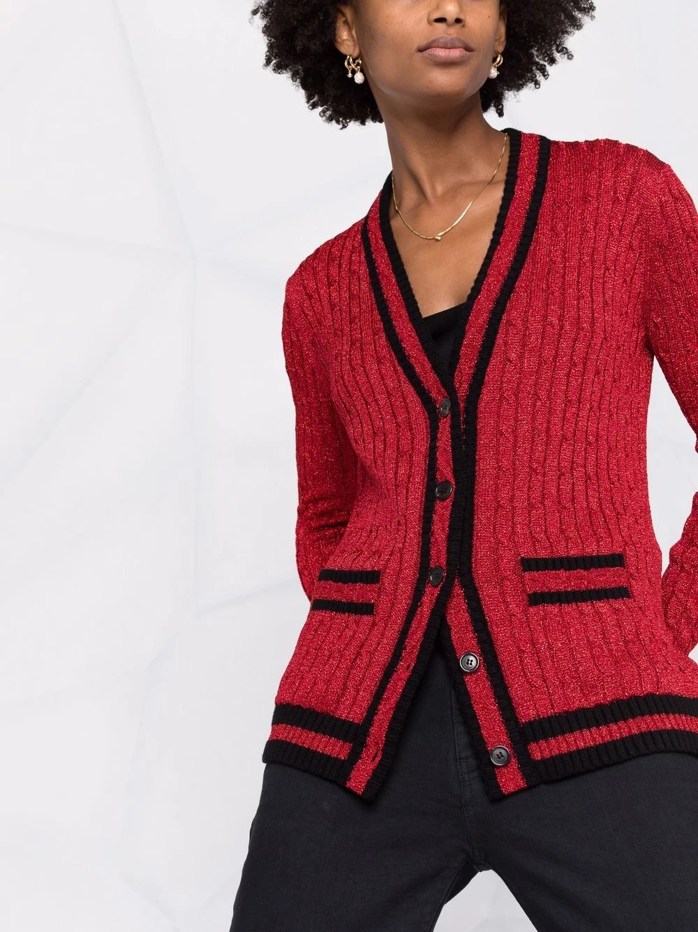 Saint Laurent cable knit cardigan