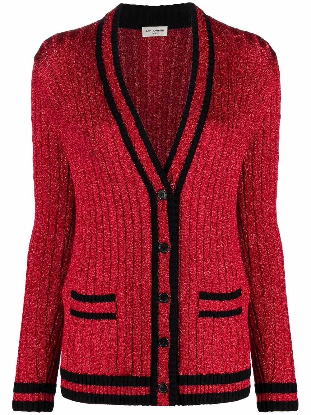 Saint Laurent cable knit cardigan