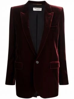 Saint Laurent single-breasted velvet blazer