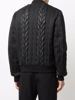 Saint Laurent cable-effect teddy jacket