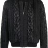 Saint Laurent cable-effect teddy jacket