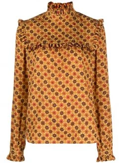 Saint Laurent ruffled collar blouse