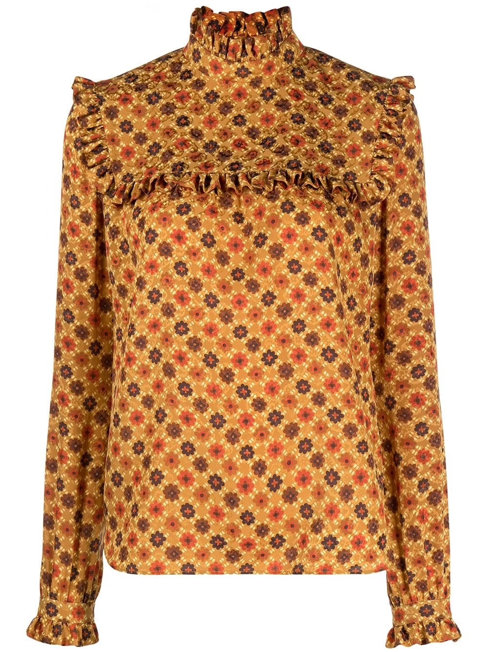 Saint Laurent ruffled collar blouse